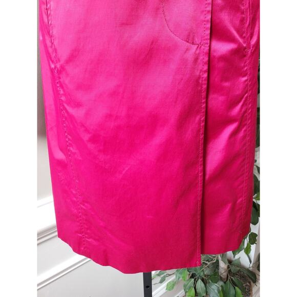 Mossimo Womens Pink Polyester Notch Collar Long Sleeve Belted Coat Jacket Small - Picture 4 of 13